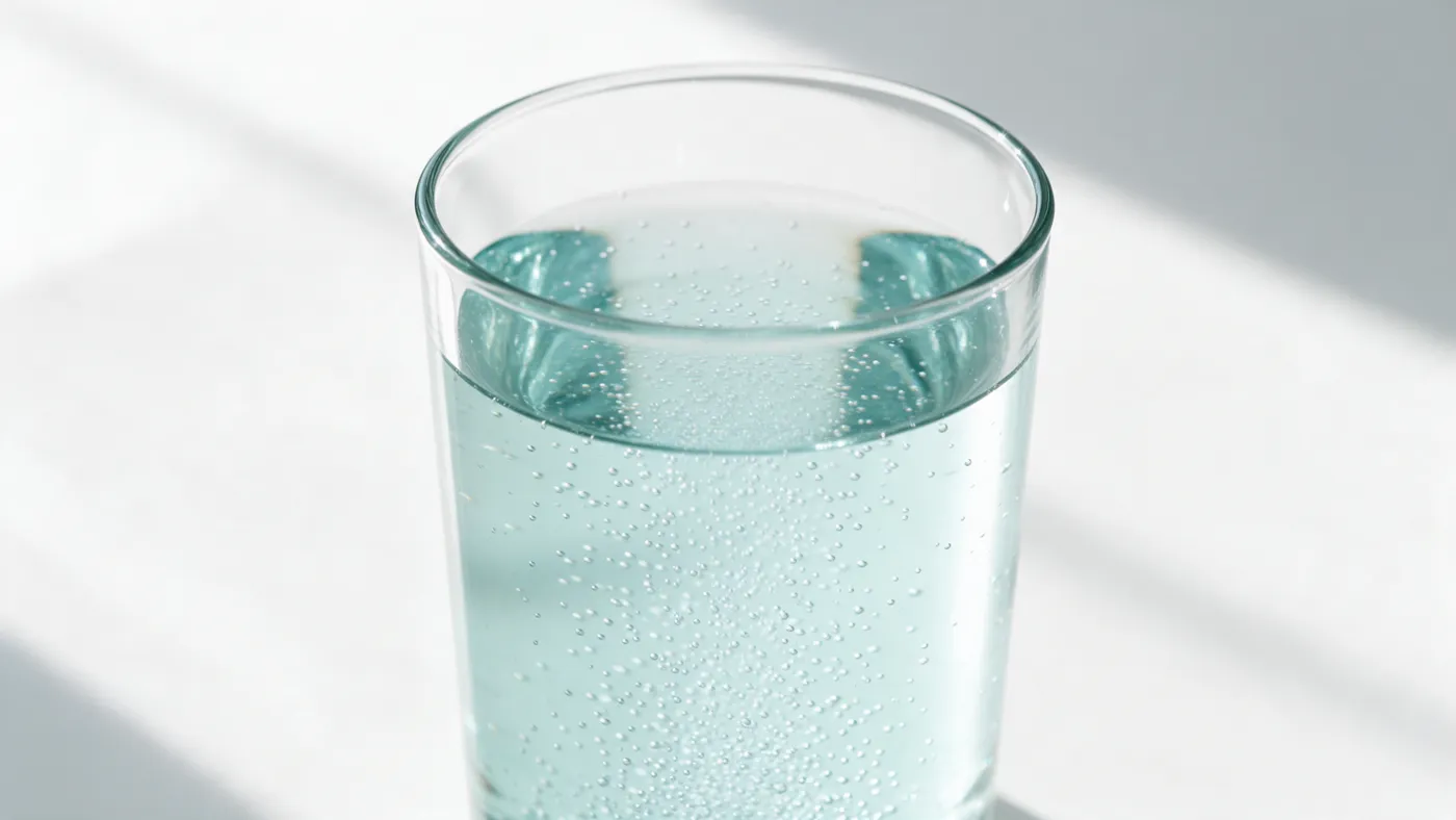 Чаша водородна вода с ситни мехурчета